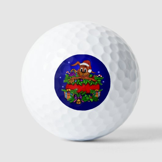 kerstkonijn golfballen (Voorkant)