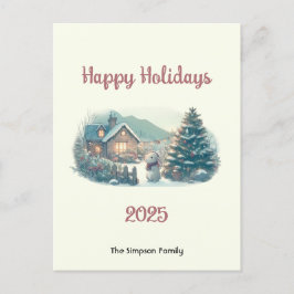 Kerstkonijn in het Lake District Feestdagenkaart