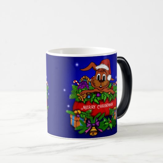 kerstkonijn magische mok (Voorkant rechts)