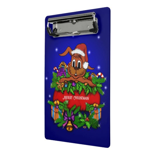 kerstkonijn mini klembord (Angled2)