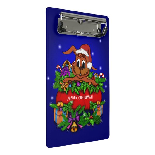 kerstkonijn mini klembord (Schuin)