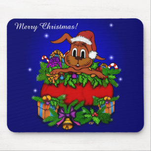kerstkonijn muismat