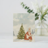 Kerstkonijn Peter  Briefkaart (Staand voorkant)