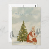 Kerstkonijn Peter  Briefkaart (Voorkant / Achterkant)