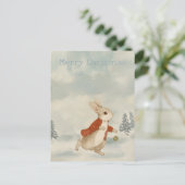 Kerstkonijn Peter Briefkaart (Staand voorkant)