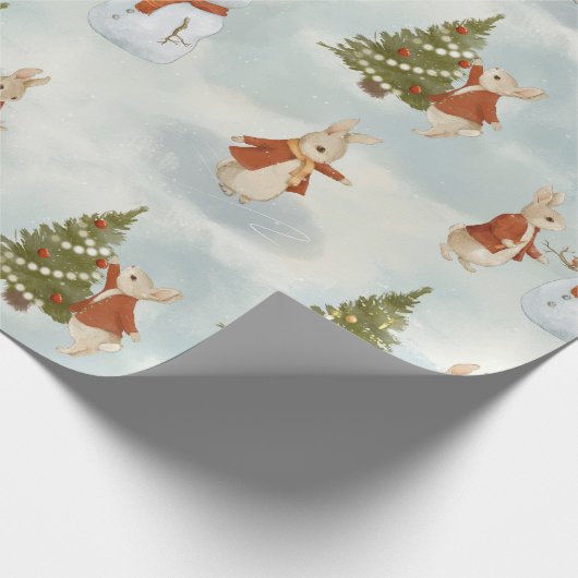 Kerstkonijn Peter  Cadeaupapier (Hoek)