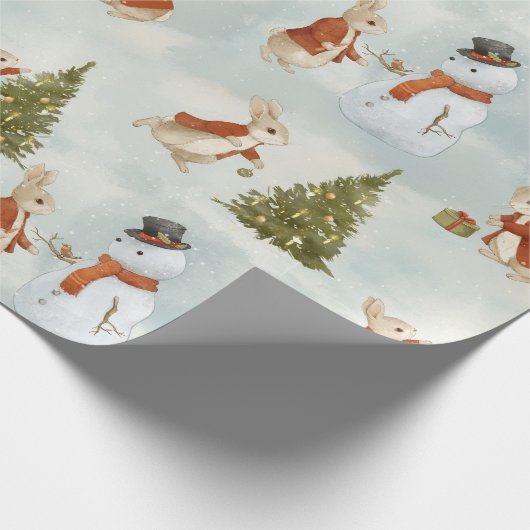 Kerstkonijn Peter  Cadeaupapier (Hoek)