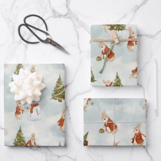Kerstkonijn Peter  Inpakpapier Vel (Voorkant)