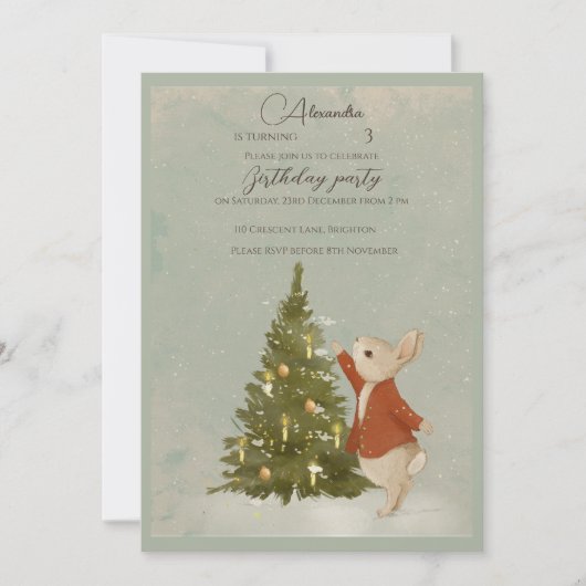 Kerstkonijn Peter Kaart (Voorkant)