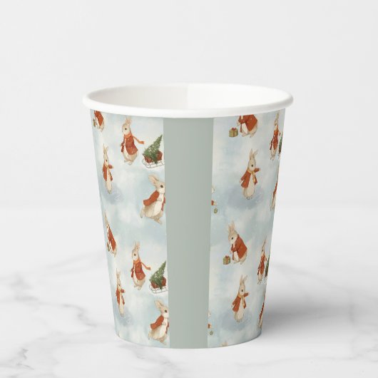 Kerstkonijn Peter  Papieren Bekers (Links)