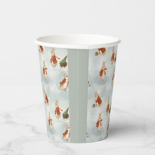 Kerstkonijn Peter  Papieren Bekers (Rechts)