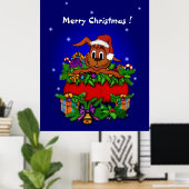 kerstkonijn poster (Thuiskantoor)