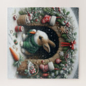 Kerstkonijn Puzzel (Horizontaal)