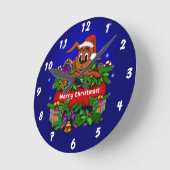 kerstkonijn ronde klok (Hoek)