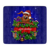 kerstkonijn snijplank (Voorkant)