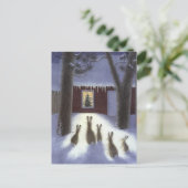 Kerstkonijnen Briefkaart (Staand voorkant)