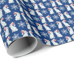 Kerstkonijnen Inpakpapier