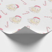 kerstkonijnenpatroon cadeaupapier (Hoek)