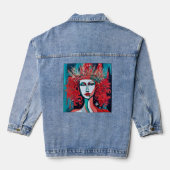 kerstkoningin denim jacket (Achterkant)