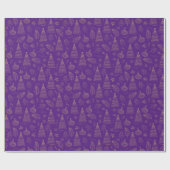 Kerstkoninklijk paars cadeaupapier (Vlak)