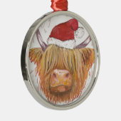 kerstkool met kerstPet Metalen Ornament (Rechts)