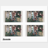 kerstkoor-Sticker Rechthoekige Sticker (Vel)