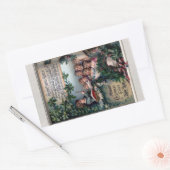 kerstkoor-Sticker Rechthoekige Sticker (Envelop)