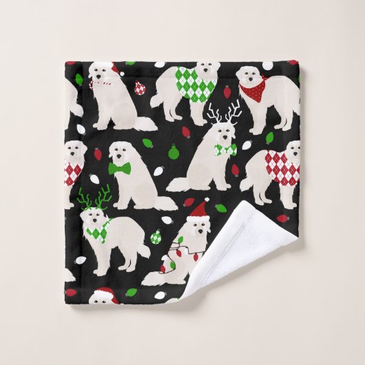 Kerstkoorts Dogs Bath-handdoekset Bad Handdoek (Wasdoekje)