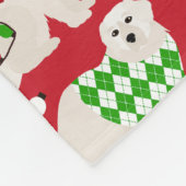 Kerstkoorts Honden Fleece Deken (Hoek)