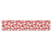 Kerstkoorts Honden Korte Tafelloper (Horizontaal)