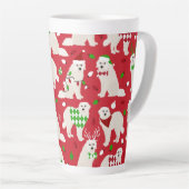 Kerstkoorts Honden Latte Mok (Rechterhoek)