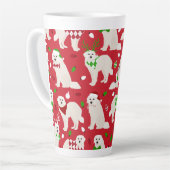 Kerstkoorts Honden Latte Mok (Linkerhoek)