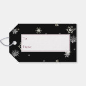 Kerstkop warme chocolademelk cadeaulabel (Achterkant Horizontaal)