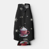 Kerstkop warme chocolademelk flesjeskoeler (Achterkant)