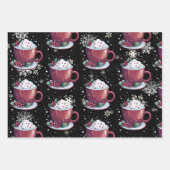 Kerstkop warme chocolademelk inpakpapier vel (Voorkant 2)