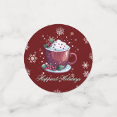 Kerstkop warme chocolademelk | Red Confetti (Kleine voorkant)