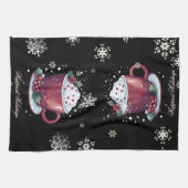 Kerstkop warme chocolademelk theedoek (Horizontaal)