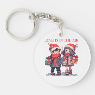 Kerstkoppel - Liefde is in de lucht Sleutelhanger