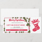 Kerstkous Cadeaubon Kerstmis (Voorkant / Achterkant)