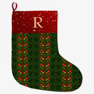 Kerstkous met monogram Folklore Traditioneel 2 Grote Kerstsok