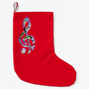 Kerstkous Muziek Clef Res Santa Claus Sock Kleine Kerstsok