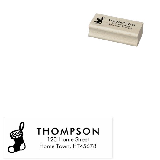 Kerstkous Retouradres Rubberstempel (Gestempeld)