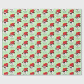 Kerstkous Schattige Calico Kitten Cadeaupapier (Vlak)