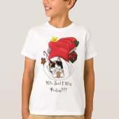 Kerstkous Schattige Calico Kitten T-shirt (Voorkant)