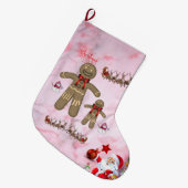 Kerstkous, Sneeuwman Gingerbread Man Elf Grote Kerstsok (Voorkant (Hangend))