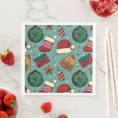 kerstkousen en kerstmanden servet (Insitu)