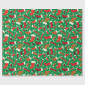 kerstkousen en snowflakes cadeaupapier (Vlak)