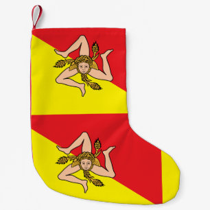 Kerstkousen met de vlag van Sicilië Kleine Kerstsok