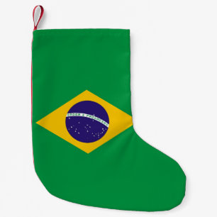 Kerstkousen met vlag van Brazilië Kleine Kerstsok