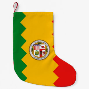 Kerstkousen met vlag van Los Angeles, Verenigde St Kleine Kerstsok